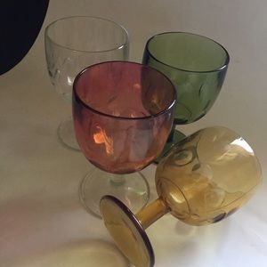 Vintage Bartlett Collins thumbprint gobblets